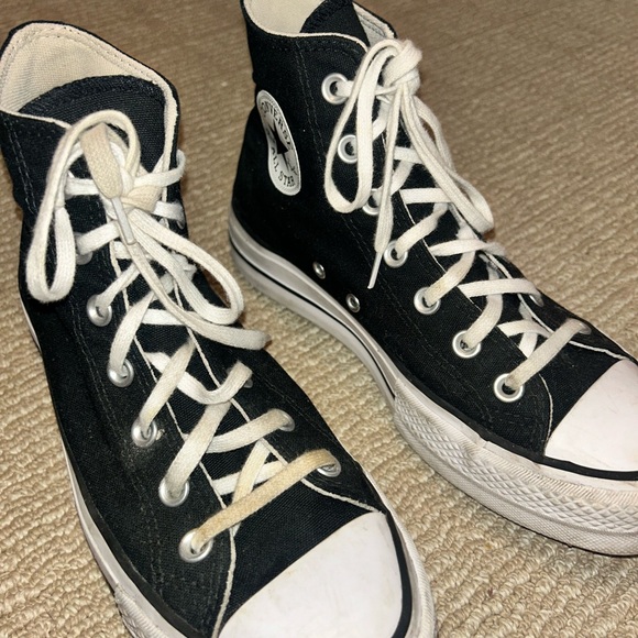 Black Platform Converse Chuck Taylor High Tops (Women’s) - Picture 2 of 5